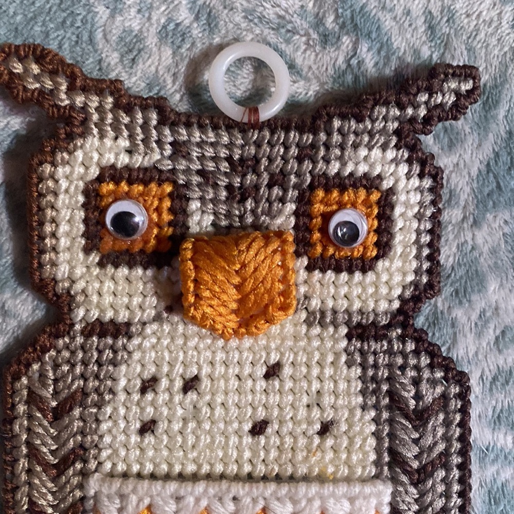 Hand Crafted Owl Cross Stitch With pencil pocket - Picture 4 of 7